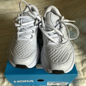 Hoka Bondi SR White Running Shoes